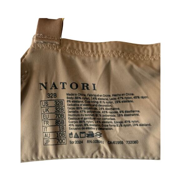 Natori732080 Pure Luxe underwire T-shirt bra tan size 32B - Picture 6 of 7